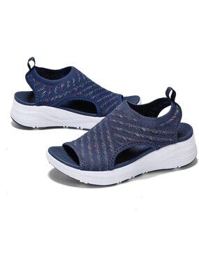 Women's Navy Comfortable Orthopaedic Arch Support Walking Athletic Sandals